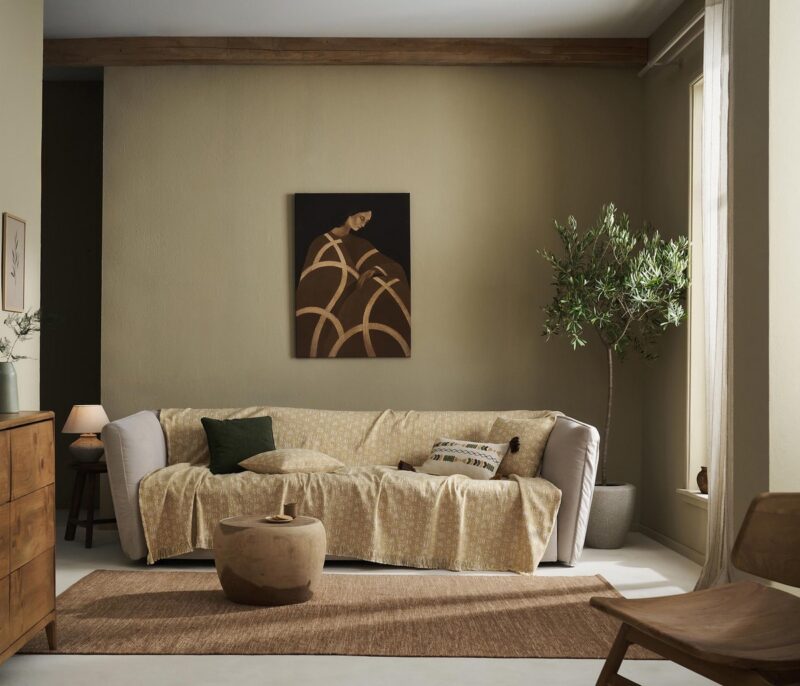 Ριχτάρι Τριθέσιου 180x310cm GOFIS HOME Azar Gold Leaf 464/04 - Image 6