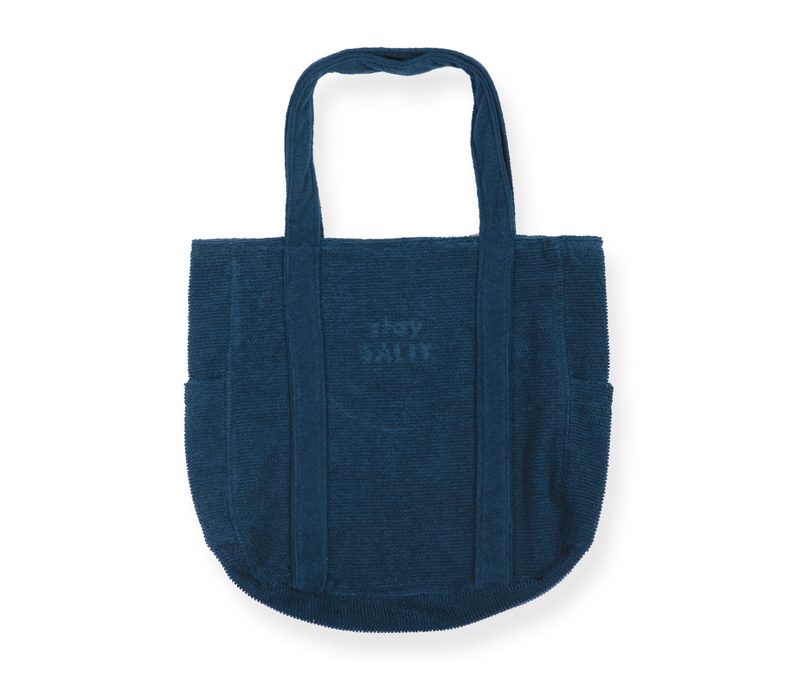 NEF-NEF ΤΣΑΝΤΑ ΘΑΛΑΣΣΗΣ STAY SALTY  44X42+11 100% BAMBAKI BLUE